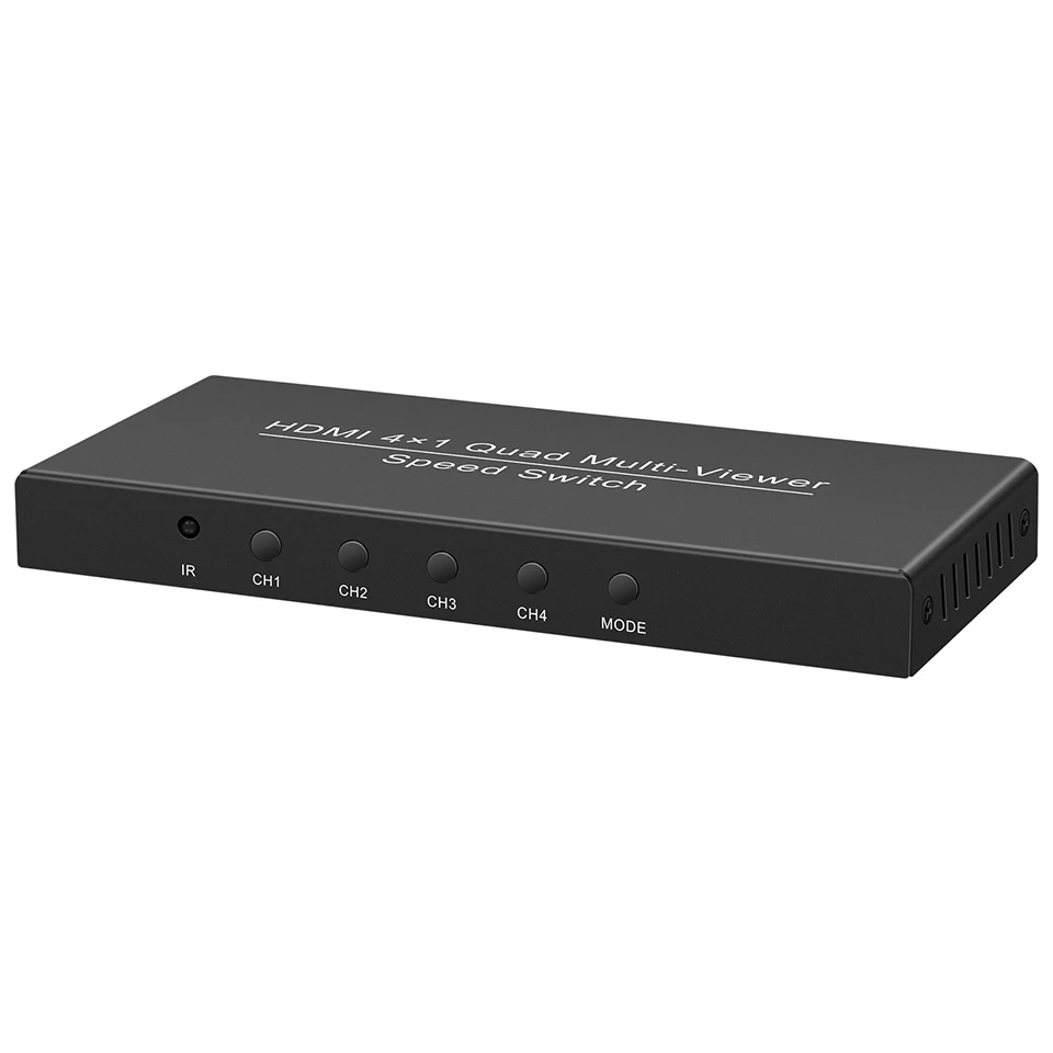 4-Port HDMI Multiviewer 4X1 Video Converter 4 Mode Screen with 3.5mm Audio out HDMI Seamless Switcher Function for TV Projector