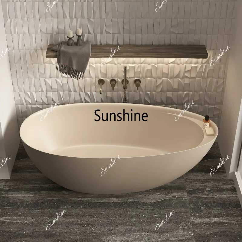Separate artificial goose egg type household toilet bathtub hotel homestay bathroom