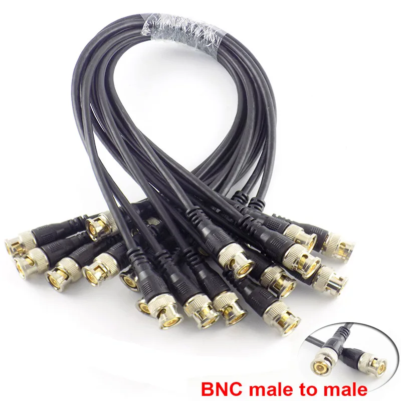 0.5M/1M/2M/3M BNC Male to BNC Male Cable Cord For BNC Adapter Home Extension Connector Adapter wire for CCTV Camera J17