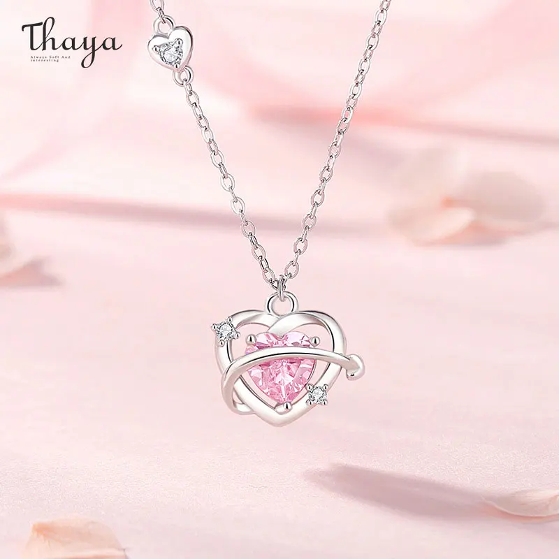 Thaya 2024 New S925 Silver Women Jewelry Set Romantic Fashion Female Necklaces Birthday Party Engagement Fine Jewelry for Girls