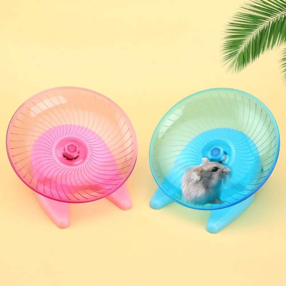 Transparent Pet Hamster Flying Saucer Squirrel Wheel Anti-Slip Hamster Running Wheels Small Animal Accessories