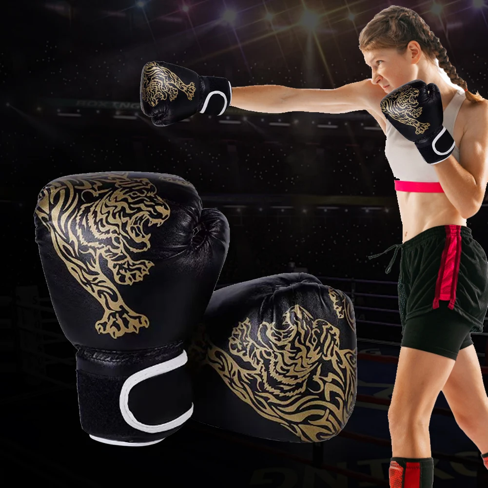 Boxing Gloves Comfortable Kickboxing Gloves PU Leather Professional Boxing Gloves Fighting Taekwondo Mitts for Training Sandbag