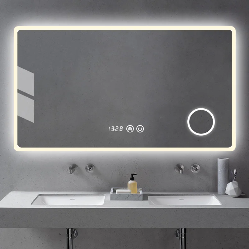 

Factory Price Led Illuminated Bathroom Mirror Fogless Backlit Home Decoration Wall Mounted Lighted Mirror Wall Hanging Rectangle