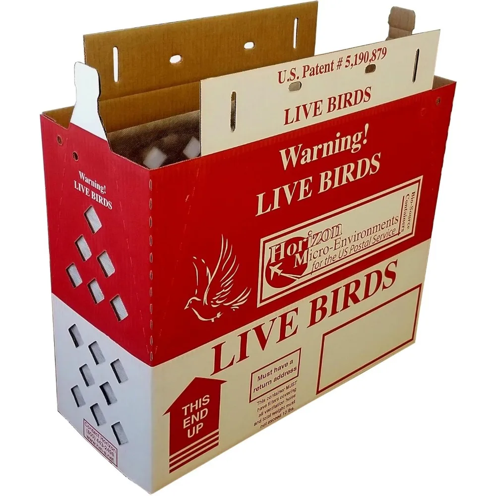 Live Bird Shipping Boxes with Dividers - 10 Pack for Safe and Secure Transport of Small Birds