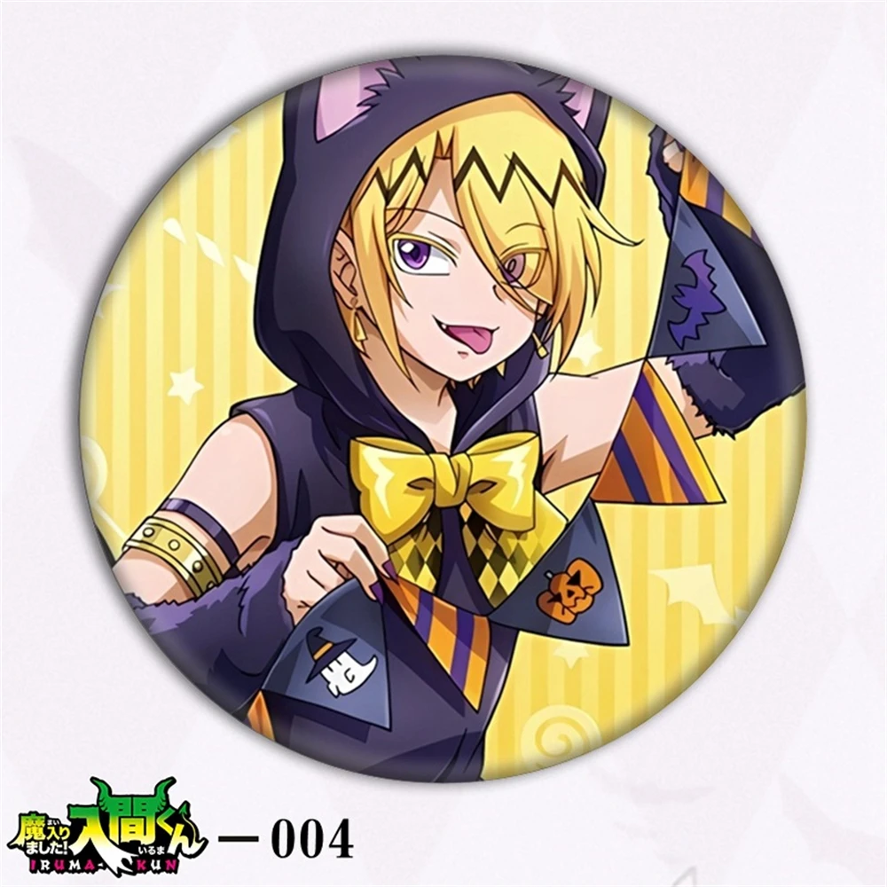 58mm Anime Mairimashita! Iruma-kun  Suzuki Iruma  Cosplay COSTUME Badge Pin SPTE Tinplate Brooch Prop