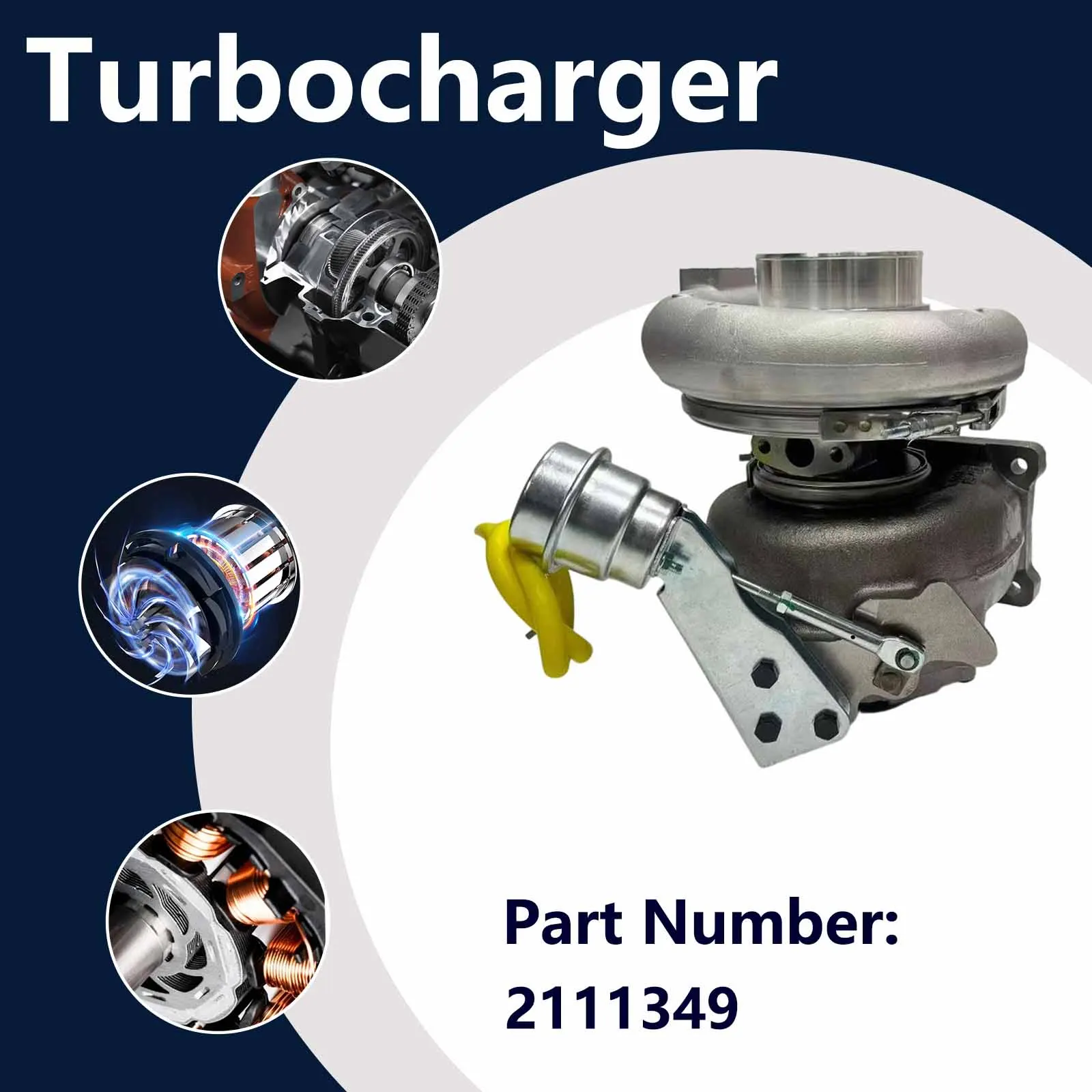 Turbocharger 2111349 For Scania D13A 12.8L 6-Cylinder Marine Engine