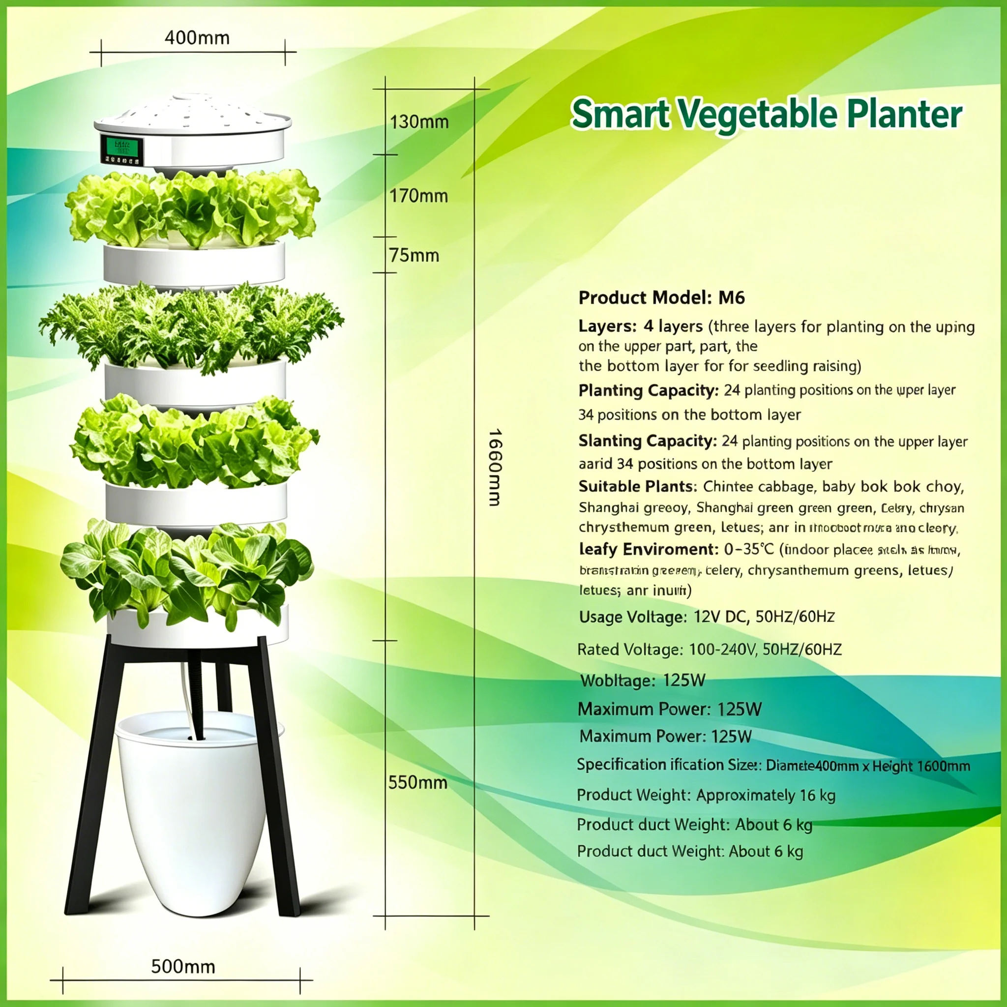 Small Vertical Hydroponic System Pump Grow Lights for Indoor Garden Plant Cabinets Automatic Watering Aquaponic