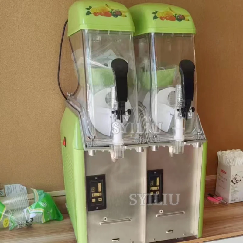 Commercial Stainless Steel Slush Machine with Double Stir Blending Automatic Cleaning 12L-48L Capacity Discount For Sale