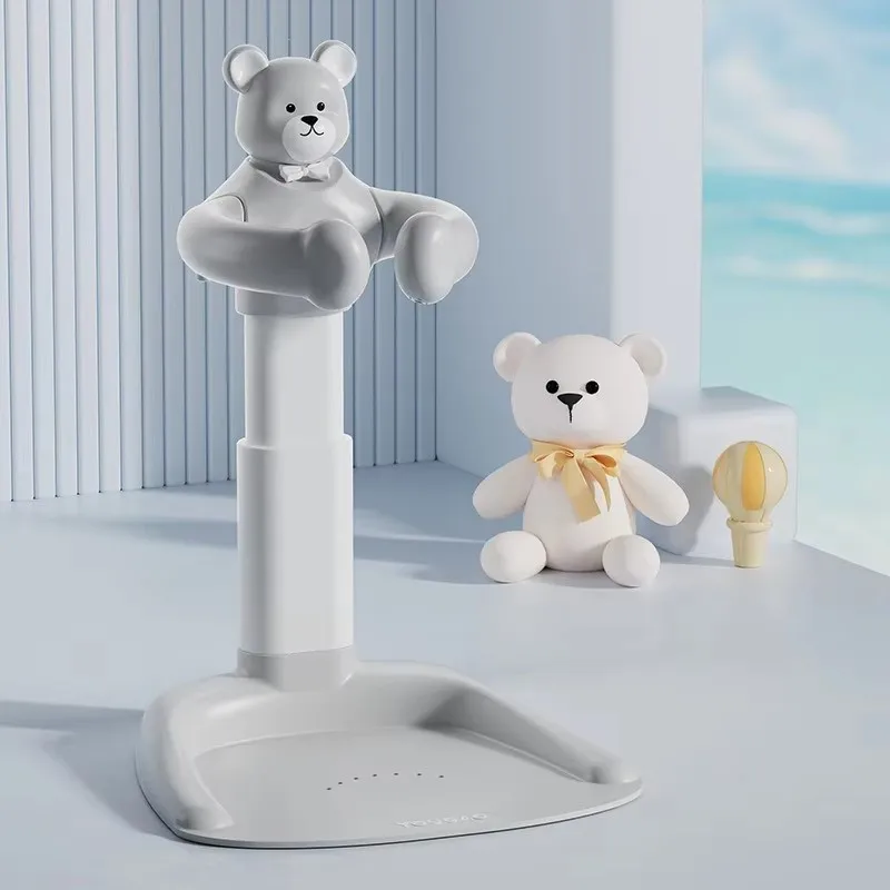 Portable Baby Standing Bath Rack Shower Support Holder Height Adjustable Infant Bathtub Stand with Nonslip Large Base