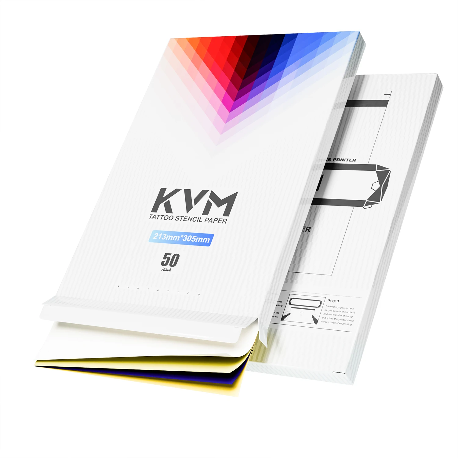 

KVM 50pcs Tattoo Transfer Paper A4 Thermal Copier Template Paper Tattoo Tracing Paper for Tattoo Artists Tattoo Supplies