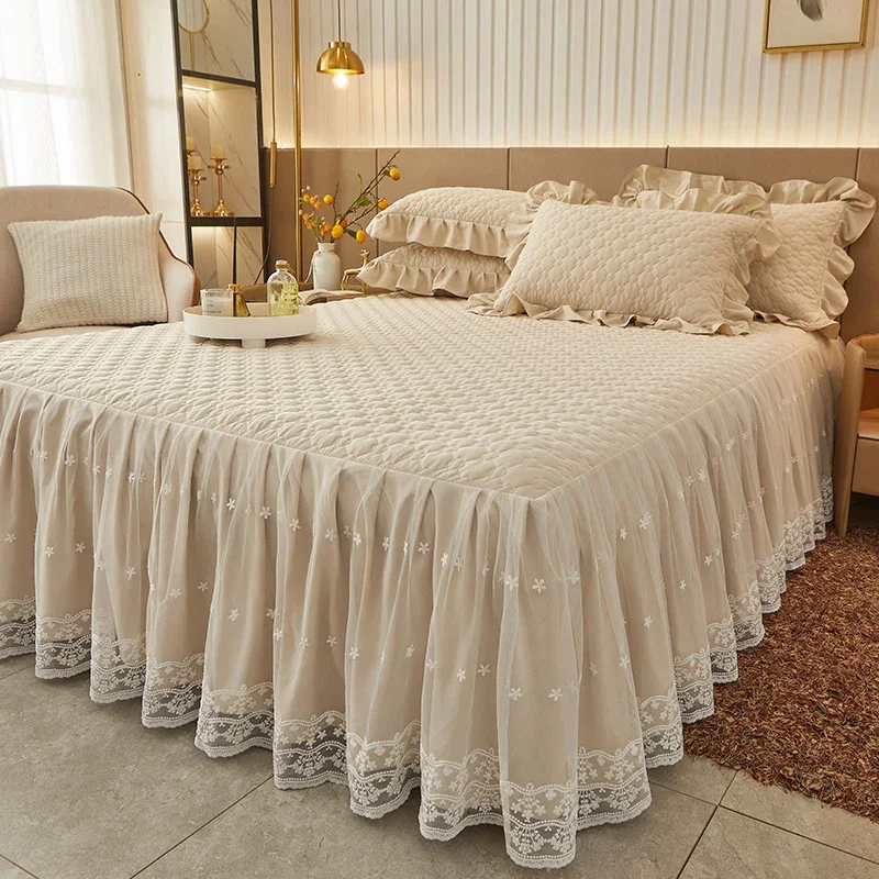 

New atmospheric bed skirt single-piece bed apron sheet with skirt bedspread cover four seasons