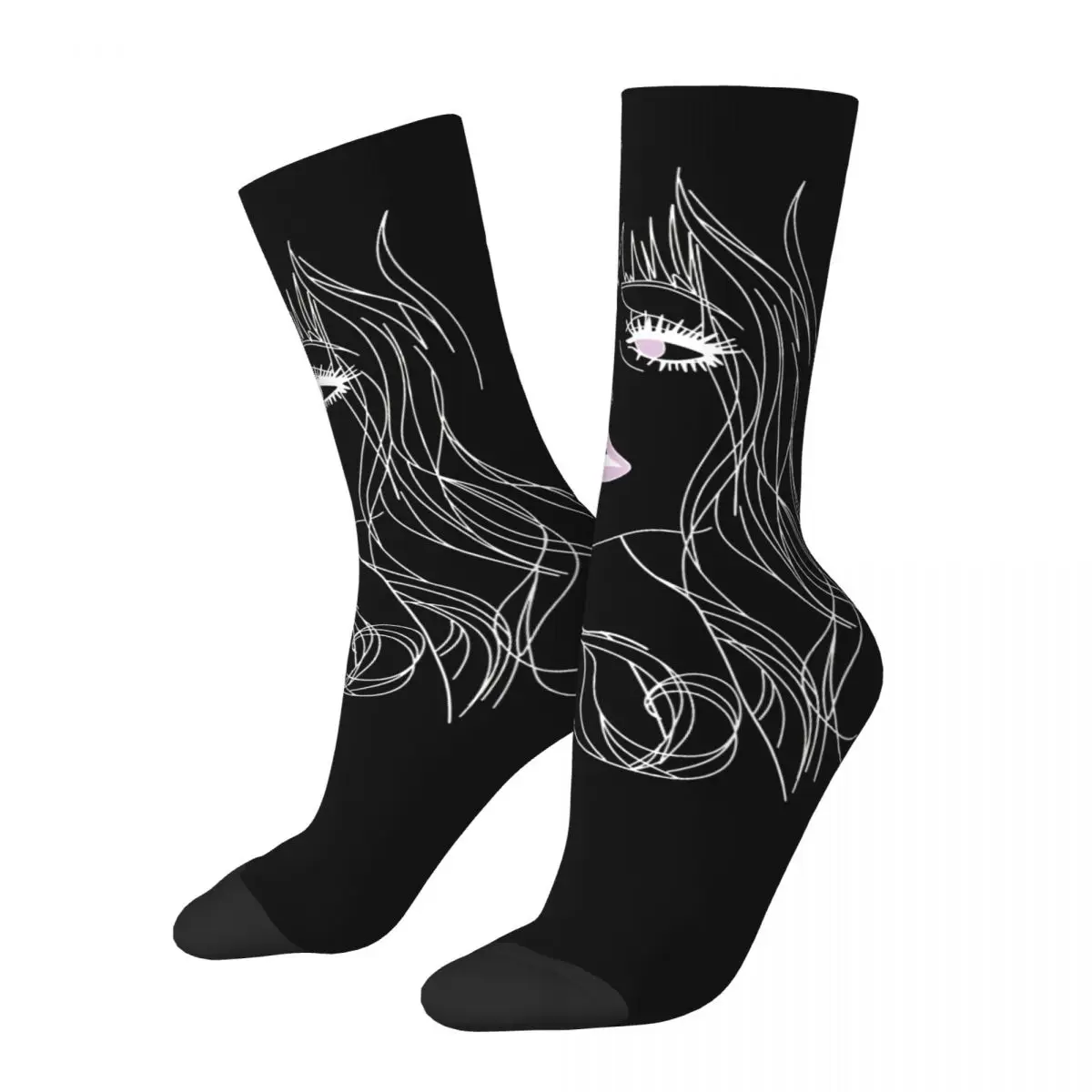 Funny Happy Awesome Men's Socks Retro Harajuku Belladonna Of Sadness Street Style Novelty Pattern Crew Crazy Sock Gift Printed