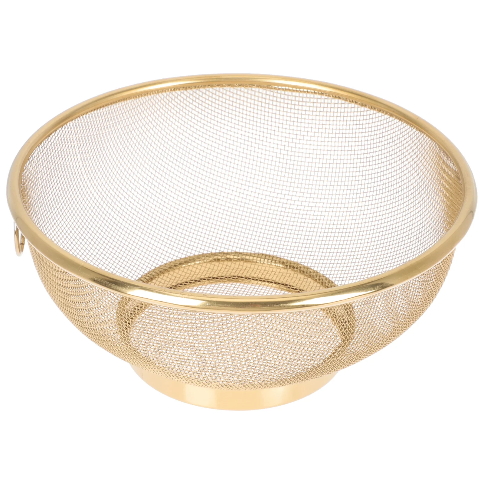 Colander Sieve Sifters Kitchen Bowl Stainless Steel Filter Baskets Strainer Mesh Golden