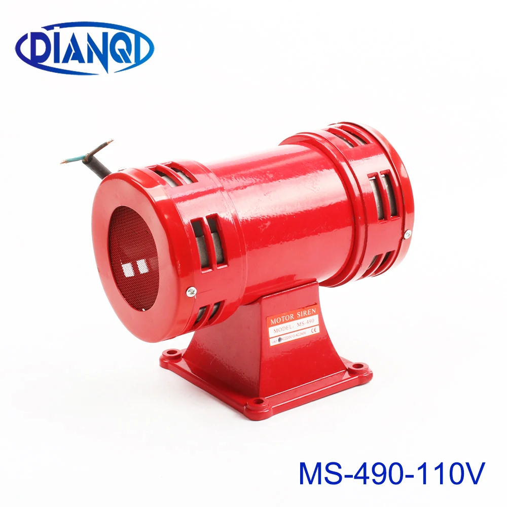 

Motor siren MS-490 110VAC 140db Motor Driven High decibel Air Raid Siren Horn Motor mining industry Double Industry Boat Alarm