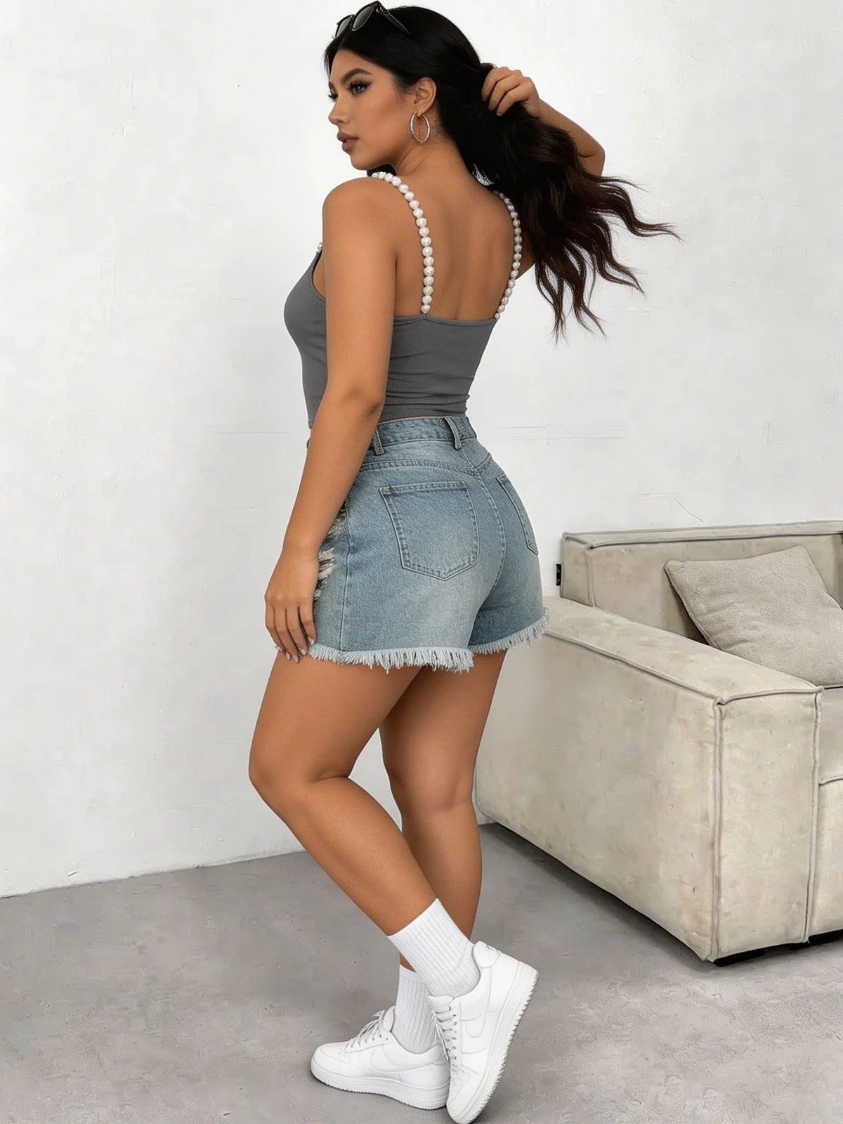 Серый укороченный топ-камизоль – обзор и цена Tank Top Ribbed