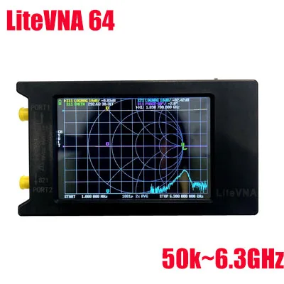 LiteVNA 64 Ver0.3.1 50kHz ~ 6.3GHz tinyVNA 4 NanoVNA Display Vector Network Analyzer HF VHF UHF Antenna