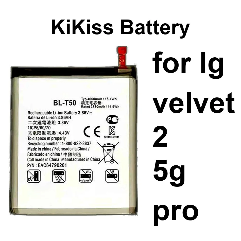 

Mobile Phone Battery Durable BL-T47 BL-T55 BL-T50 4000-4500Mah For LG Velvet 2 5G Pro