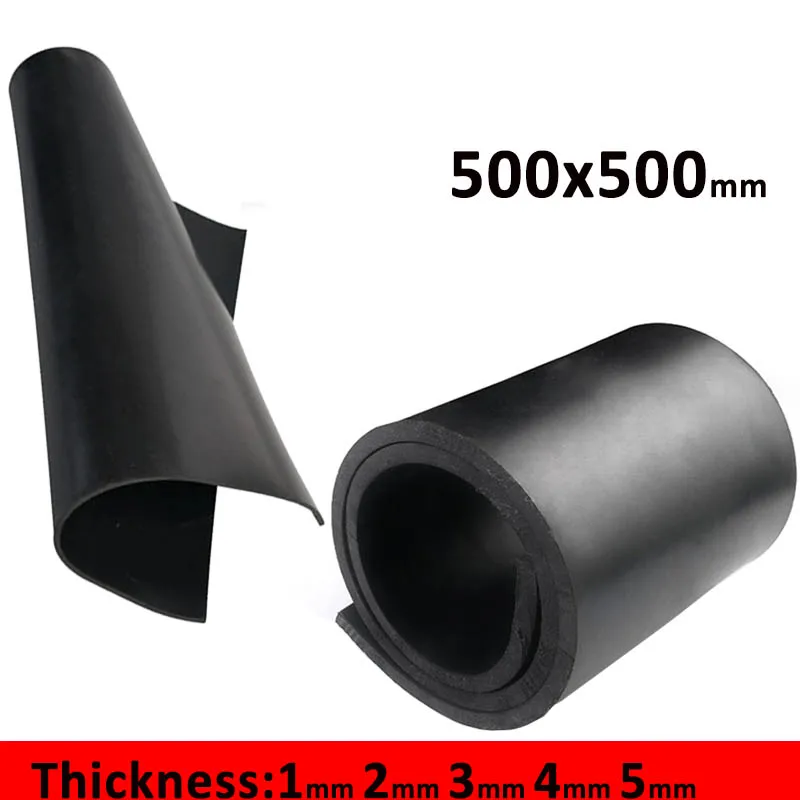 

1PC Black Square Smooth Finish Rubber Sheet High Temperature Chemical Plate Industry Chemistry Insulation Oil Resistance