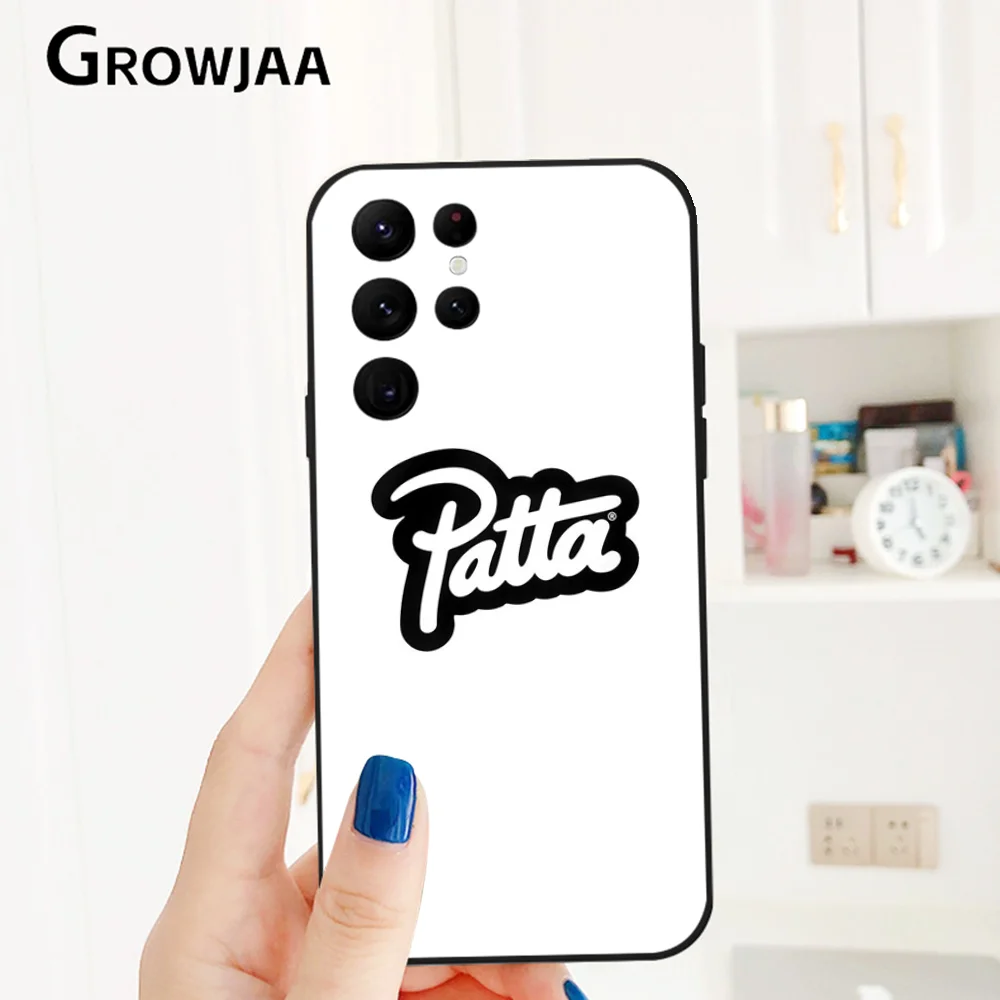 P-Patta Designer Phone Case for Samsung Galaxy S24 Ultra S22 S23 Ultra S21 S20 5G Protective Silicone TPU Funda Anti Drop Cover