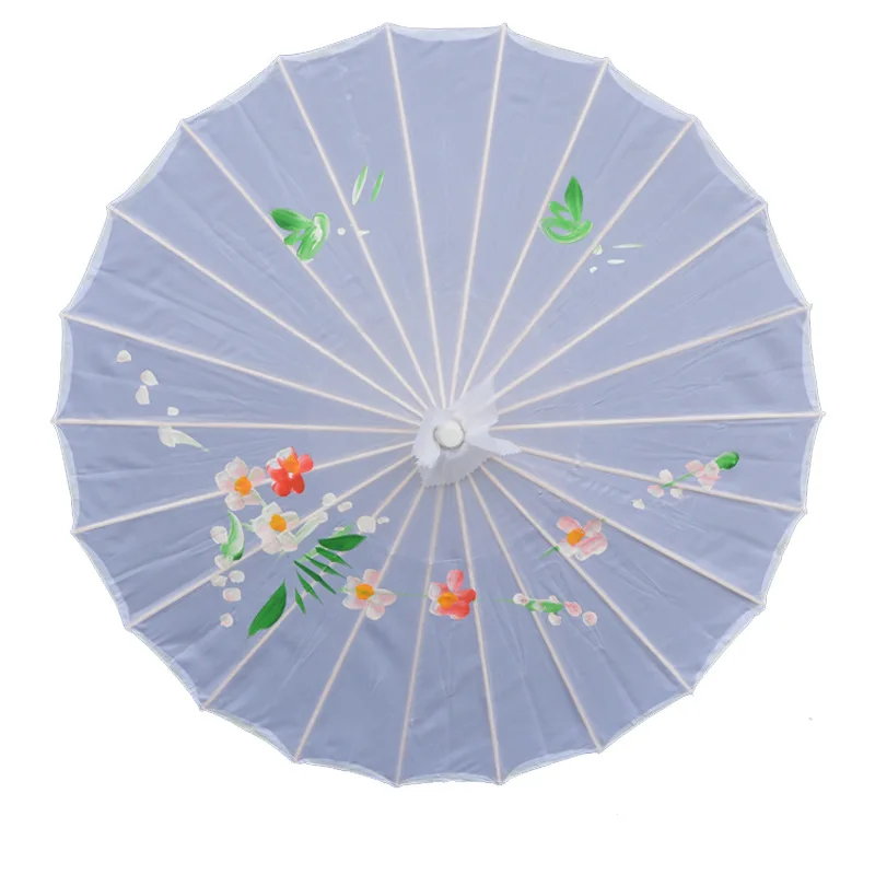 1PCSVintage الحرير الصيني النفط ورقة مظلة زهرة حمراء النفط ورقة مظلة الخيزران مقبض الزفاف ديكور صور المظلة الرقص الدعائم