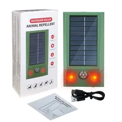 Pigeon Deterrent Strong LED Repellent IP58 Waterproof Flashing Pest for Yard Control Solar Powered Ultrasonic Electronic Bird