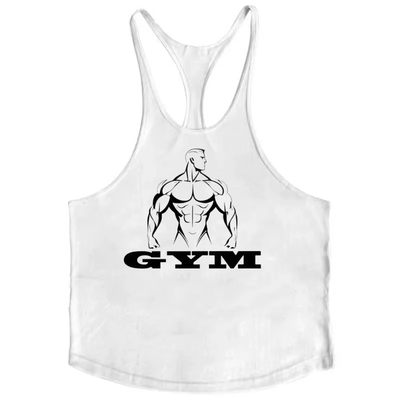 Men's Fitness Stringer Vest, Gym Bodybuilding Tank, Y Back Sleeveless Shirt, Quick-Dry Lightweight Weightlifting Clothing