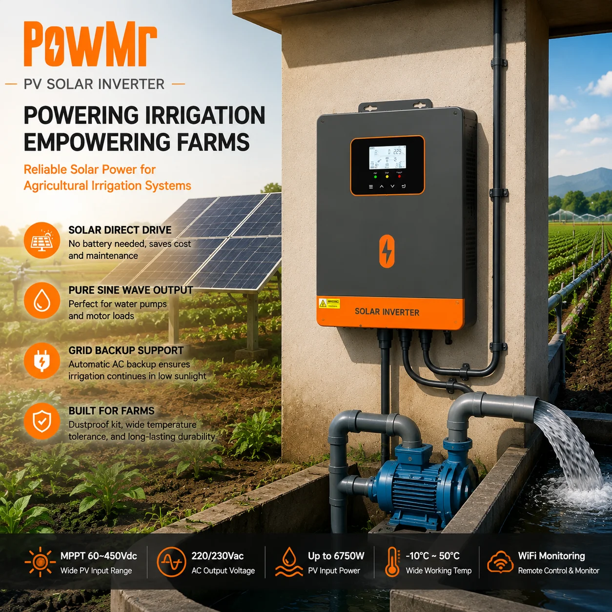 PowMr 6KW Zonne-omvormer Zonde - Farming Agriculture Stocks recensie en prijs