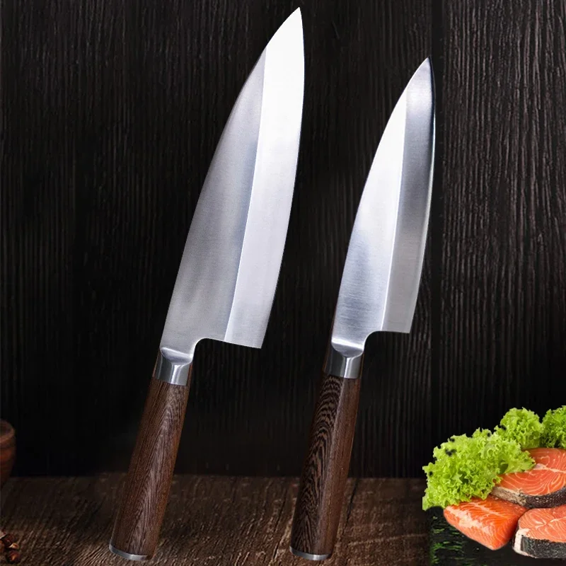 Ostry nóż do krojenia Deba filet rybny Sashimi noże tasak 18/21cm japoński łosoś Sushi nóż kuchenny