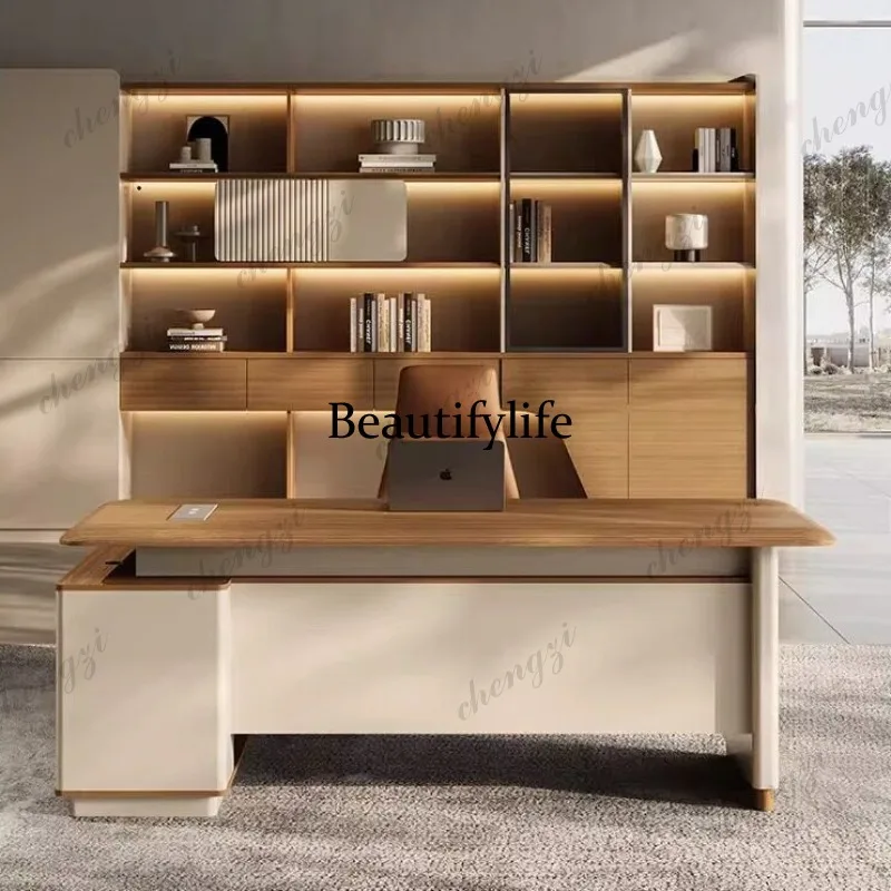 Modern boss desk supervisor desk simple modern manager office desk and chair combination