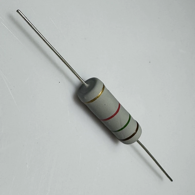 Coaxial Leaded Fusible Wirewound Resistor 6W 1500R 5% 8x24mm Dark Brown Green Red Gold