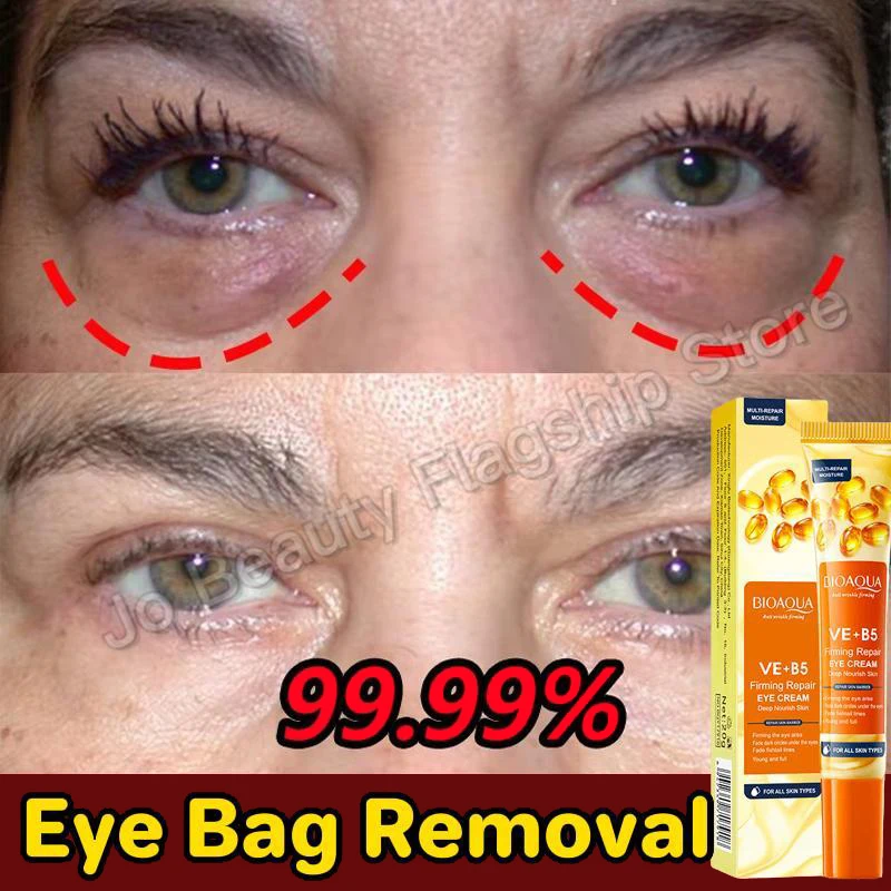 

Vitamin E Eye Bag Removal Cream Vitamin B5 Anti-Wrinkle Firming Skin Fade Fine Lines Anti Dark Circle Puffiness Brighten Eye Car