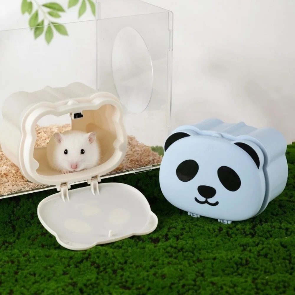 

Cartoon Magnetic Hamster Cage Detachable Semi-closed Small Pet Habitat Plastic Breathable Hamster Observation House