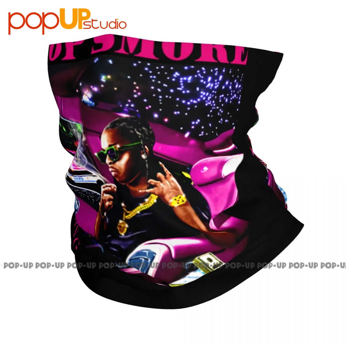 Pop Smoke Vlone King Of New York Neck Gaiter Bandana Scarf Face Mask