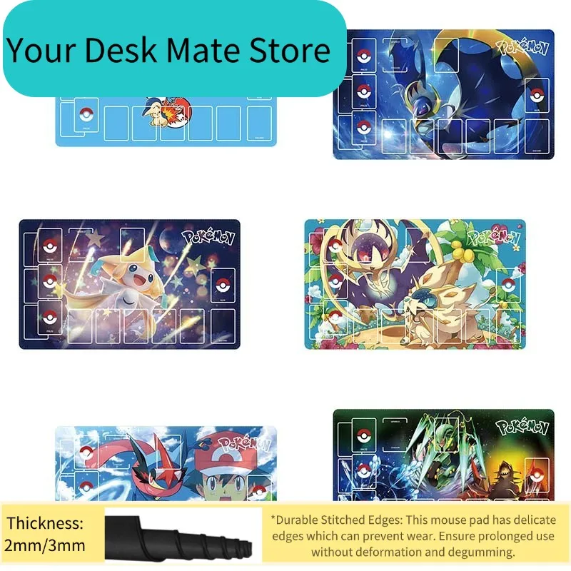

Игровой коврик для карточных игр PTCG по аниме Pokemon: DIY-набор для сражений с K01, Джирачи, Луналой, Солгалео. Коллекционные подарочные игрушки.