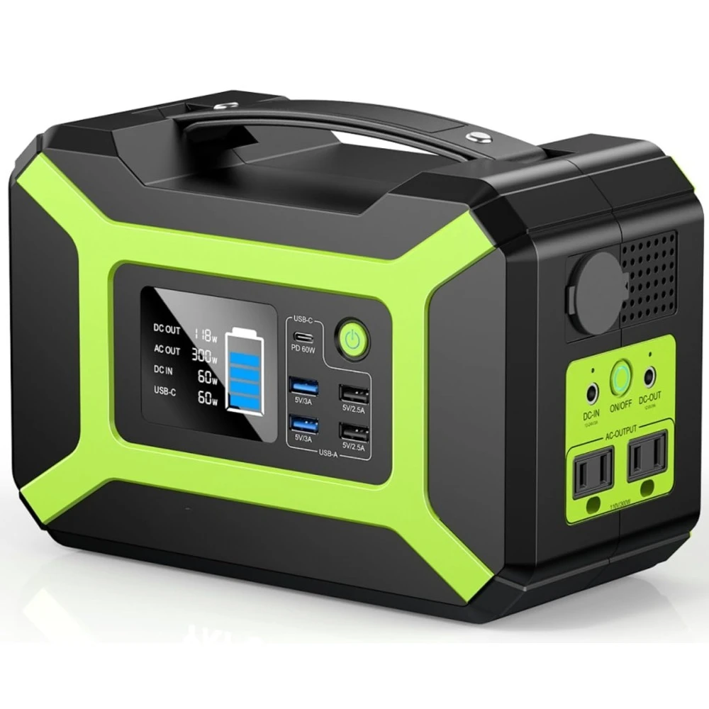 

Портативная электростанция 300 Вт (пиковая мощность 600 Вт), 296 Вт·ч, резервный литиевый аккумулятор, солнечный генератор с выходом переменного тока 110 В, 60 Вт, на заказ