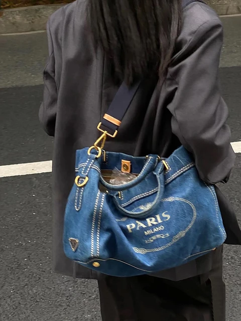 Borsa a tracolla moda donna borsa a tracolla blu Denim Jeans cotone borse di lusso borse firmate borsa donna AliExpress