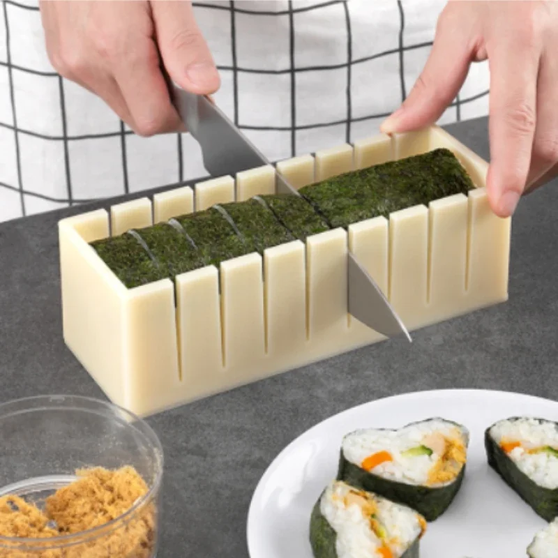 3-teiliges Sushi-Form-Set, Werkzeug, Algen und Algen, Reiskuchenform, Reis, Gemüse, Rollenrollen, Sushi-Herstellungsform, Bento-Zubehör