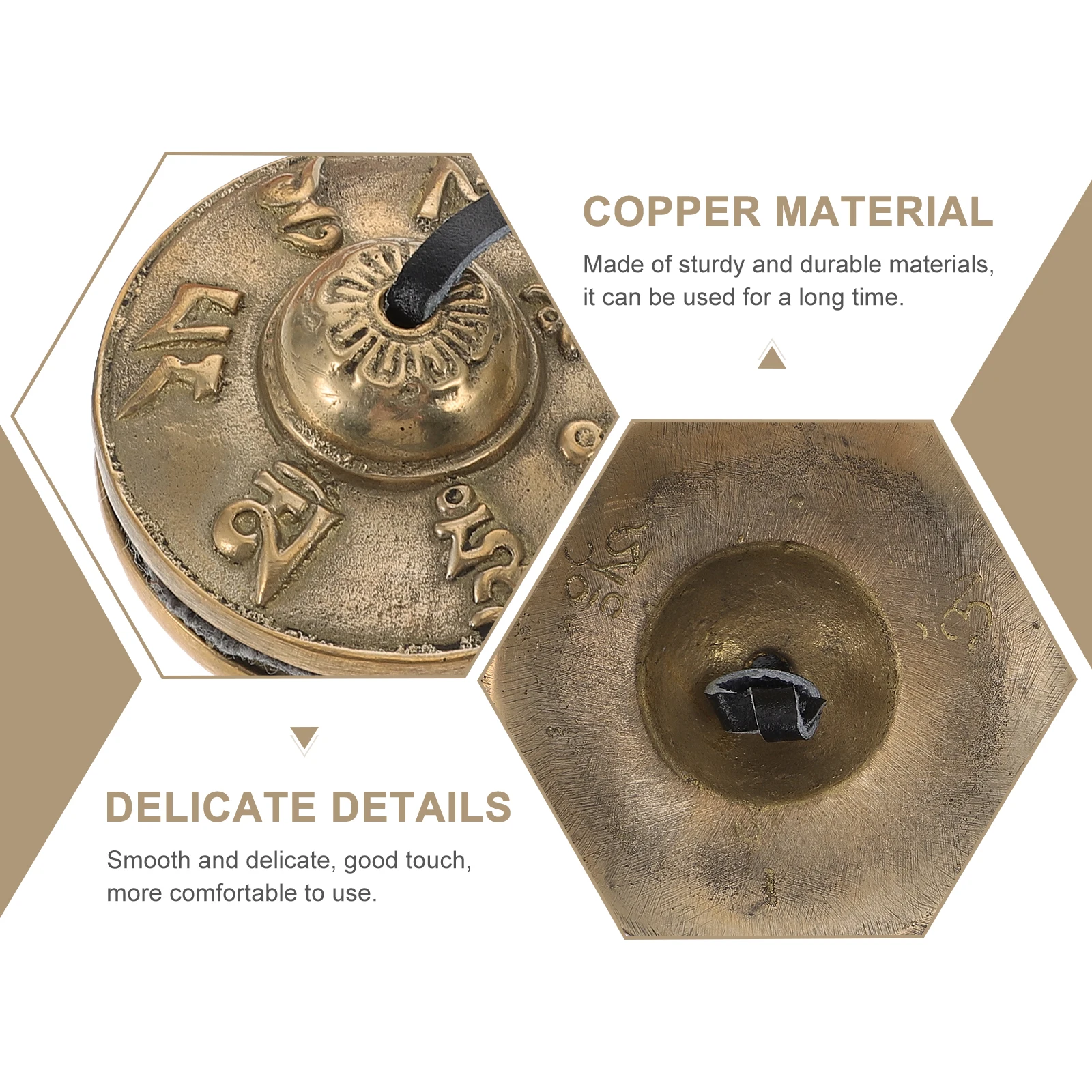 

1 Set Yoga Meditation Cymbal Bell Durable Sturdy Copper Percussion Instrument For Sound Therapy Mindfulness Small Portable Bell
