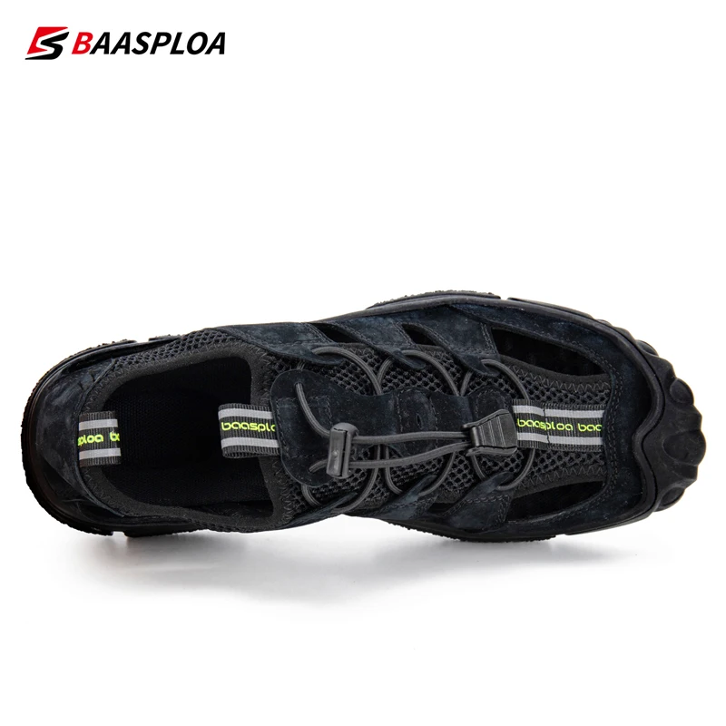 Baasploa Sandalias para hombre, zapatos de playa al aire libre de verano, zapatos transpirables antideslizantes para hombre, sandalias