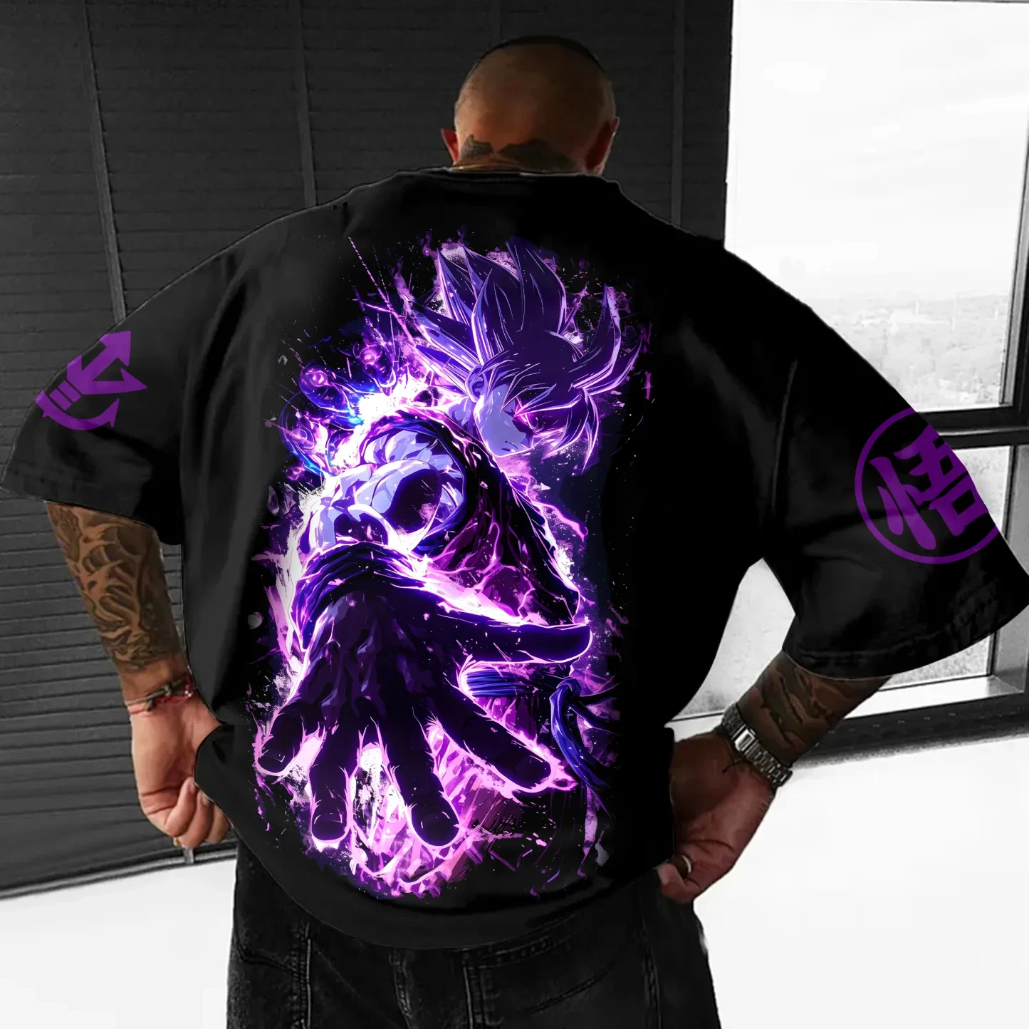 Koszulka męska z krótkim rękawem i okrągłym dekoltem Dragon Ball Collaboration, bestsellerowa, letnia, sportowa i codzienna, w dużych rozmiarach, idealna do dojazdów do pracy.
