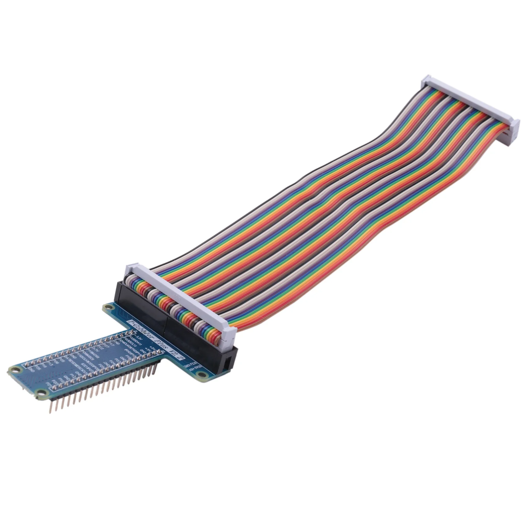 T Type RPi GPIO Breakout Expansion Board +20cm FC40 40Pin Flat Ribbon Cable for Raspberry Pi 3 2 Model B