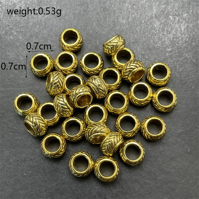 20-50 stücke Spacer Perlen Charms Antik Silber Gold Farbe Amulett Big Hole Spacer Perlen Charms Anhänger für Armbänder Schmuck herstellung