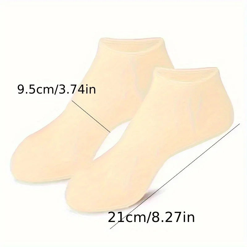 2 Pack Silicone Moisturizing Foot Socks for Dry Cracked Feet, Foot Spa Treatment Massage Moisturizing Gel Socks