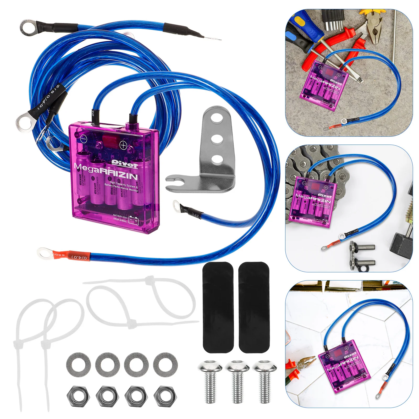 1Set الرقمية الجهد استقرار المعدل الإلكتروني سيارة السيارات منظم عدة 3 أسلاك الأرض دائرة المراقبة في الوقت الحقيقي #1
