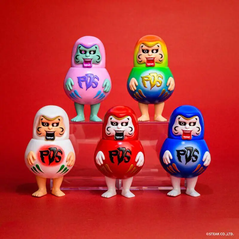 Original In-Stock Kenelephant PUNK DRUNKERS Bodhidharma Style Gacha Doll Figurine Model Desktop Collection Ornament Toys Gifts