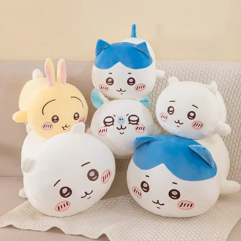 30/40CM Chiikawa pie pequeño de felpa estilo cara abajo muñeca de juguete Ragdoll hogar Navidad Kawaii juguete de peluche almohada regalo para niños