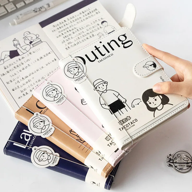 A5 ขนาดแม่เหล็กหัวเข็มขัดโน้ตบุ๊คหนาหน้าไดอารี่สมุดบันทึกการเขียนโน้ตบุ๊คสําหรับศึกษาทํางาน Journaling ธุรกิจจดบันทึก