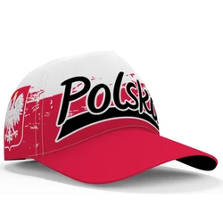 Polen Baseball Caps Kostenloser 3d Custom Name Team Logo Pl Hut Pol Land Angeln Reise Polnischen Nation Polska Republik Flagge kopfbedeckungen