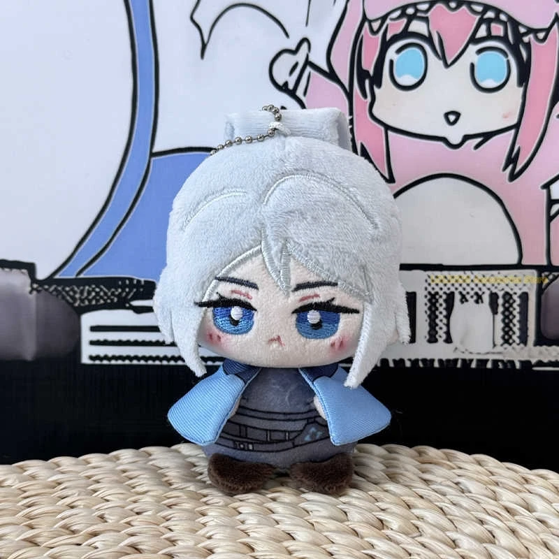 VALORANT Jett Sage Sitting Posture Dango Cute 10cm Game Pendant Keychain Anime Cosplay Gift view 3