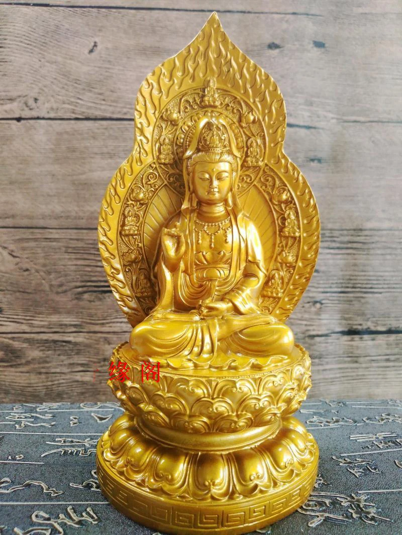 Special Offer--18CM TALL-HOME Spiritual Bless family Talisman # Guanyin Buddha  FENG SHUI statue-